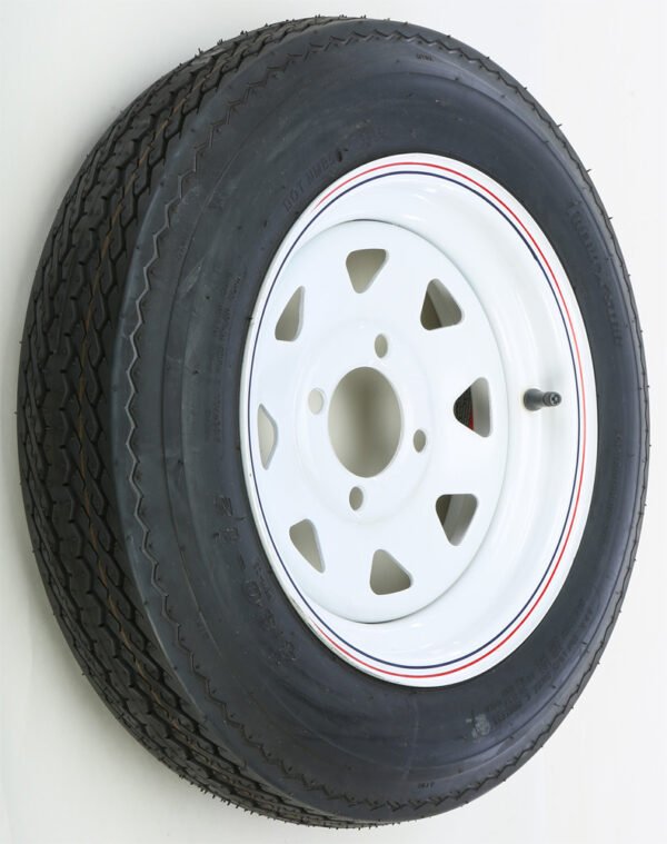 TRAILER TIRE AND WHEEL ASSEMBLY WHITE
