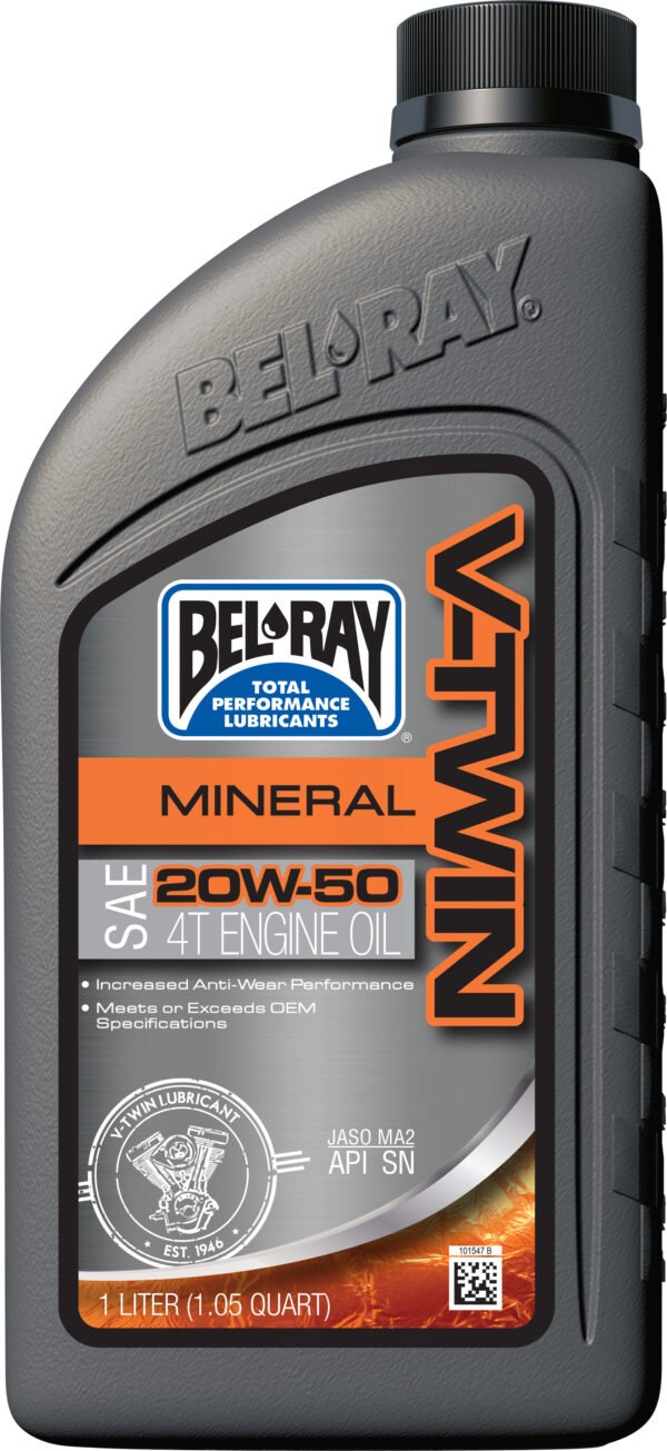 V-TWIN MINERAL OIL 20W50 1L (12/CASE  SOLD EA)