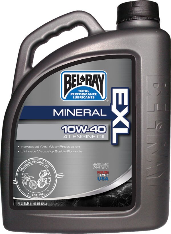 EXL MINERAL OIL 10W40 4T 4L (4/CASE  SOLD EA)
