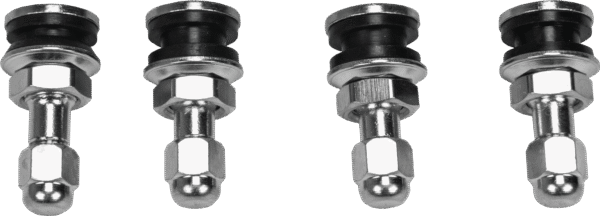 VALVE STEMS CHROME 4/PK