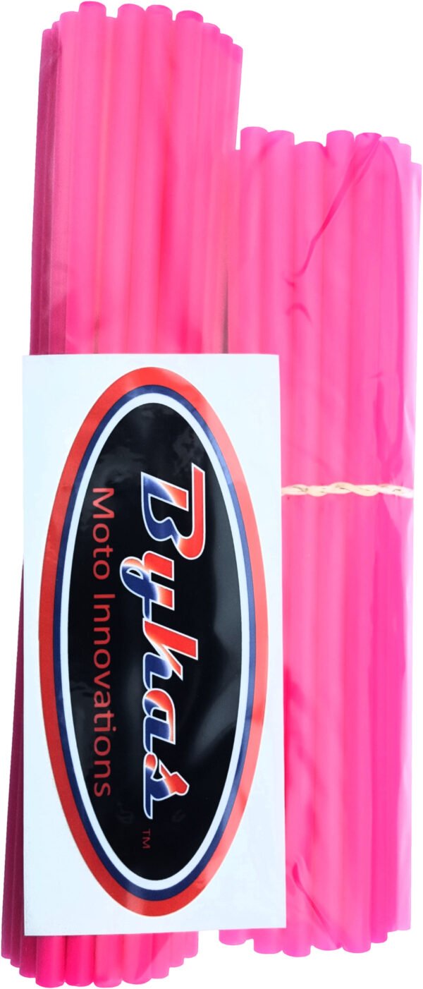 SPOKE WRAPS NEON PINK 72/PK 21"/19"