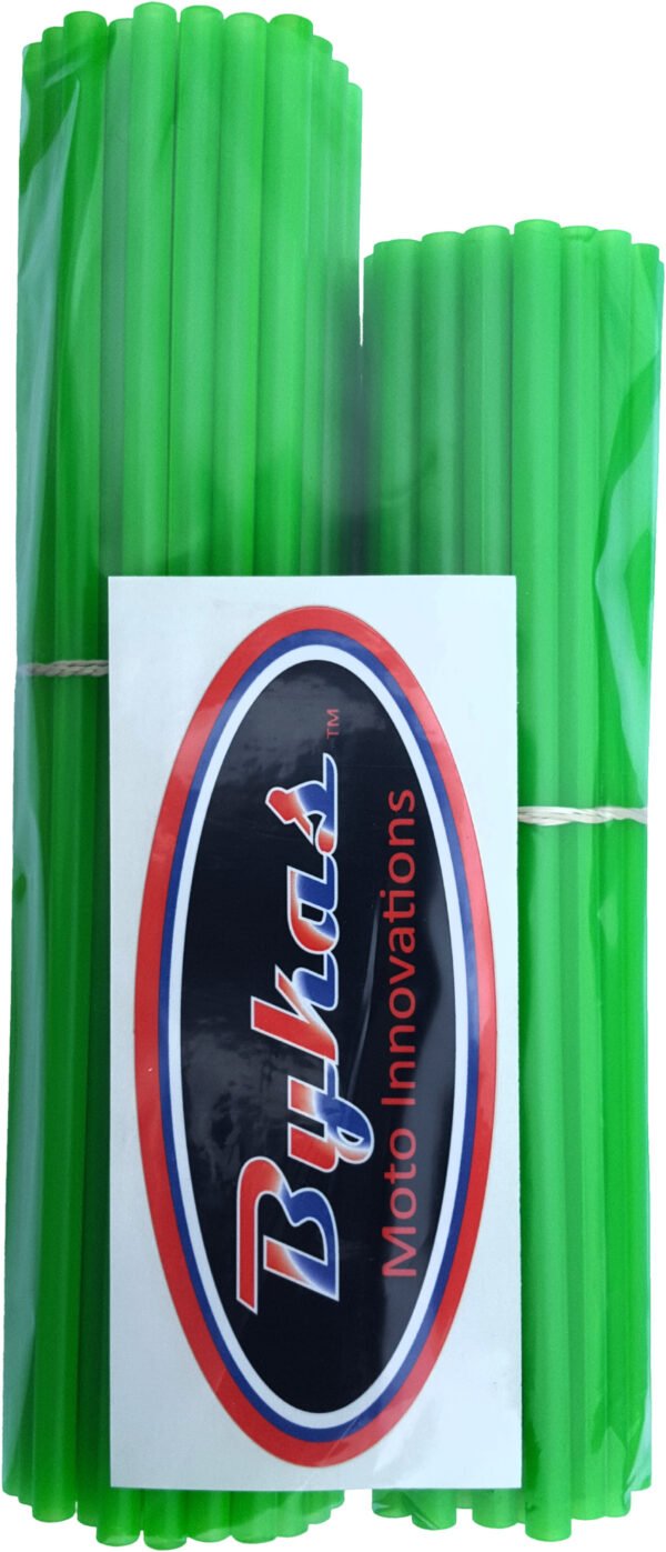 SPOKE WRAPS NEON GREEN 72/PK 21"/19"