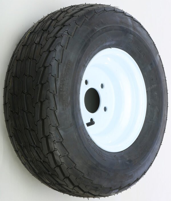 TRAILER TIRE AND WHEEL ASSEMBLY WHITE