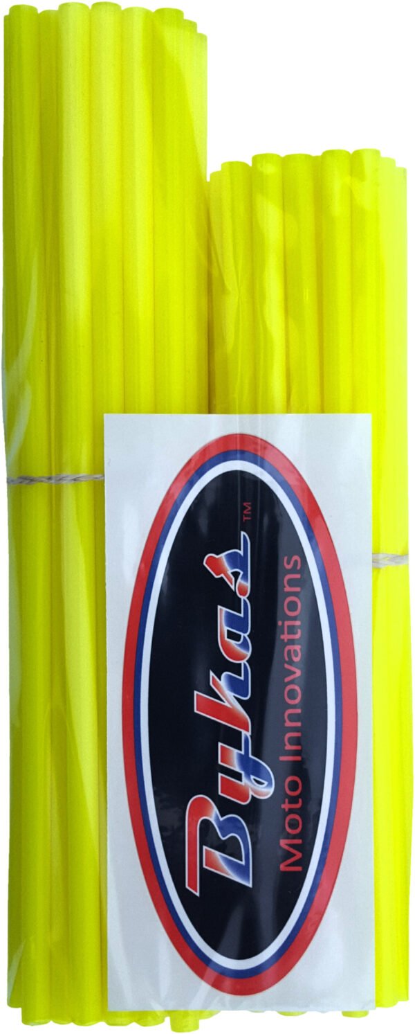 SPOKE WRAPS NEON YELLOW 72/PK 21"/19"