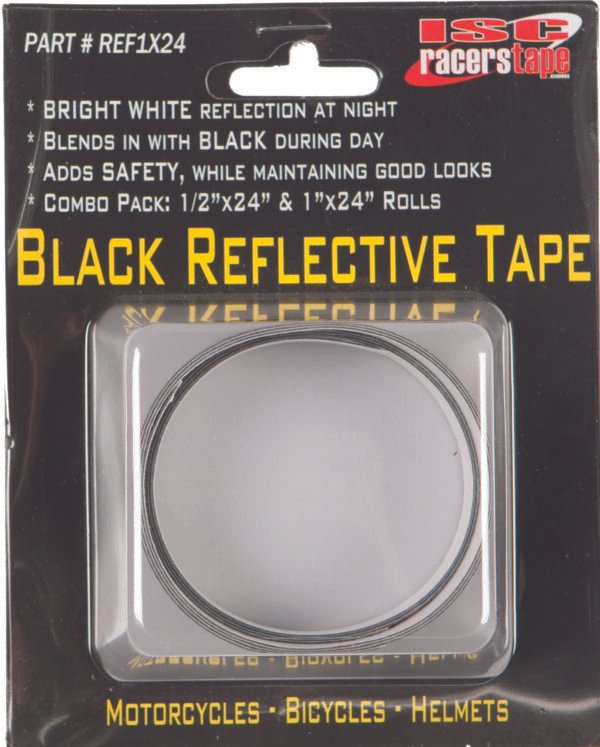 BLACK REFLECTIVE TAPE 1/2X24" & 1X24"