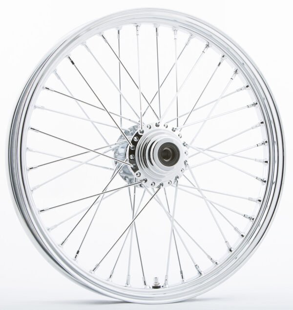 FR 40-SPK SD CHROME 21X2.15 WG-HUB 1" AXL 00 LTR