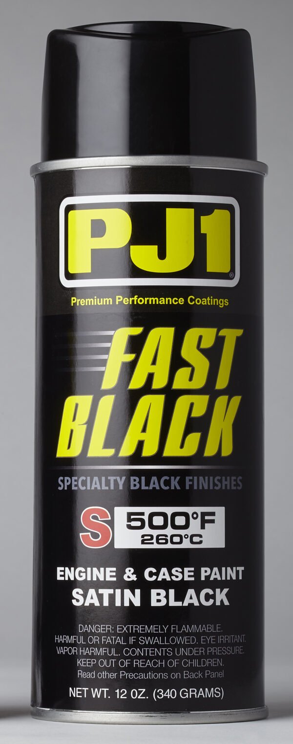 FAST BLACK ENGINE PAINT SATIN BLACK 12OZ