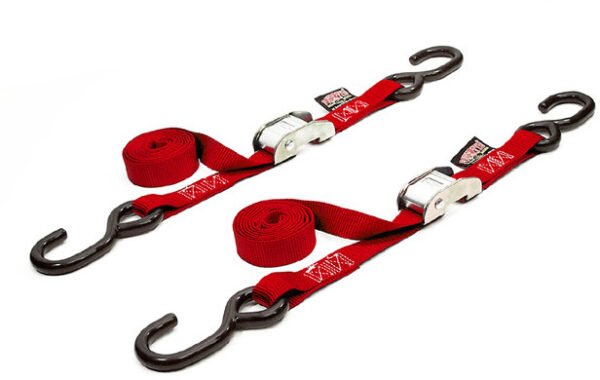 TIE-DOWN CAM S-HOOK 1"X5.5' RED PAIR